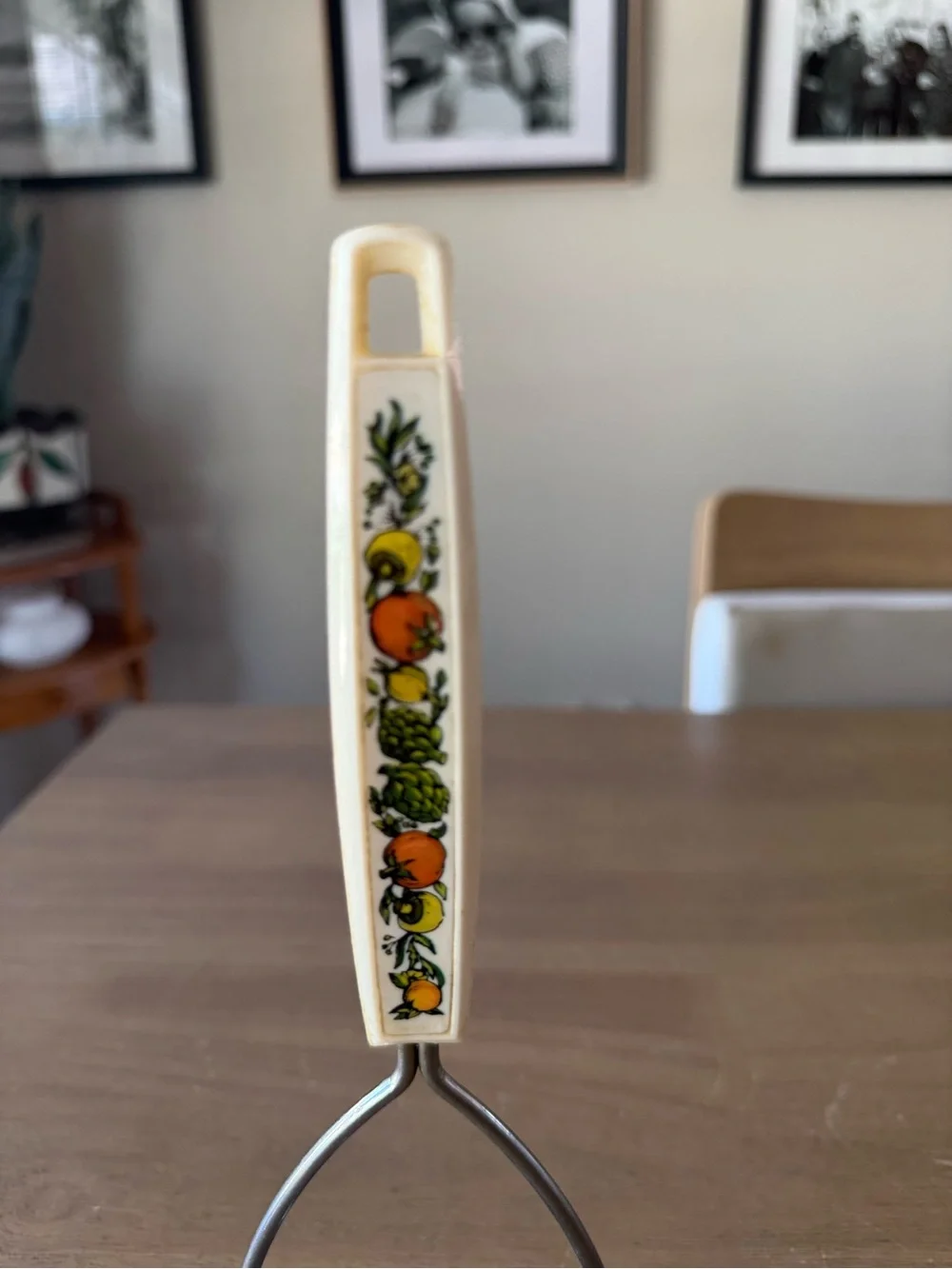 Vintage EKCO Spice of Life Pattern Potato Vegetable Masher Stainless Steel Retro